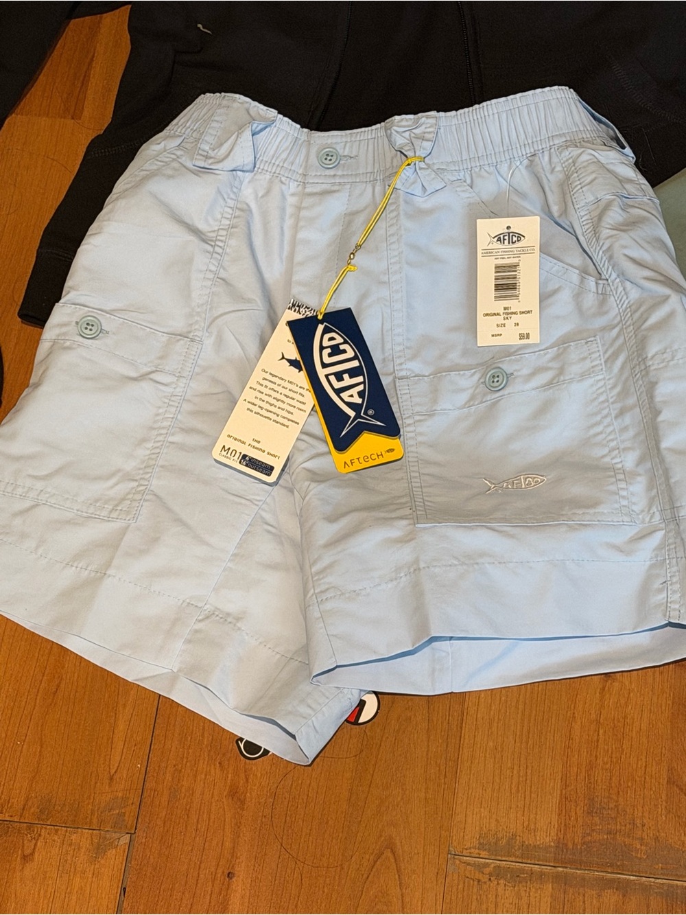 AFTCO Women's Light Blue and Olive Cargo Shorts - Twin Pack - Picture 6 of 6